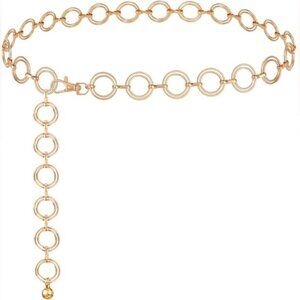 NWT Womens Gold Loops Chain Belt 41 Maimum Wearable Length S to L